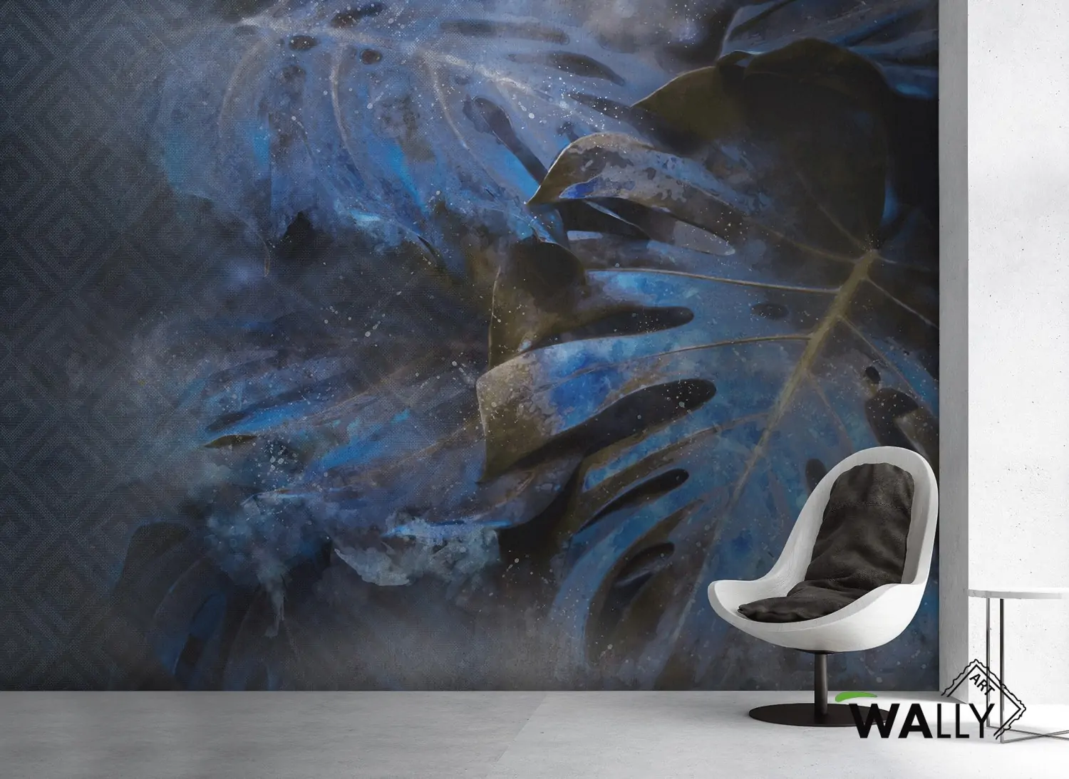 Carta da parati COBALTO blu intenso con effetto profondo