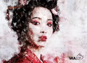 Carta da parati wallpaper Geiko Akai limited edition