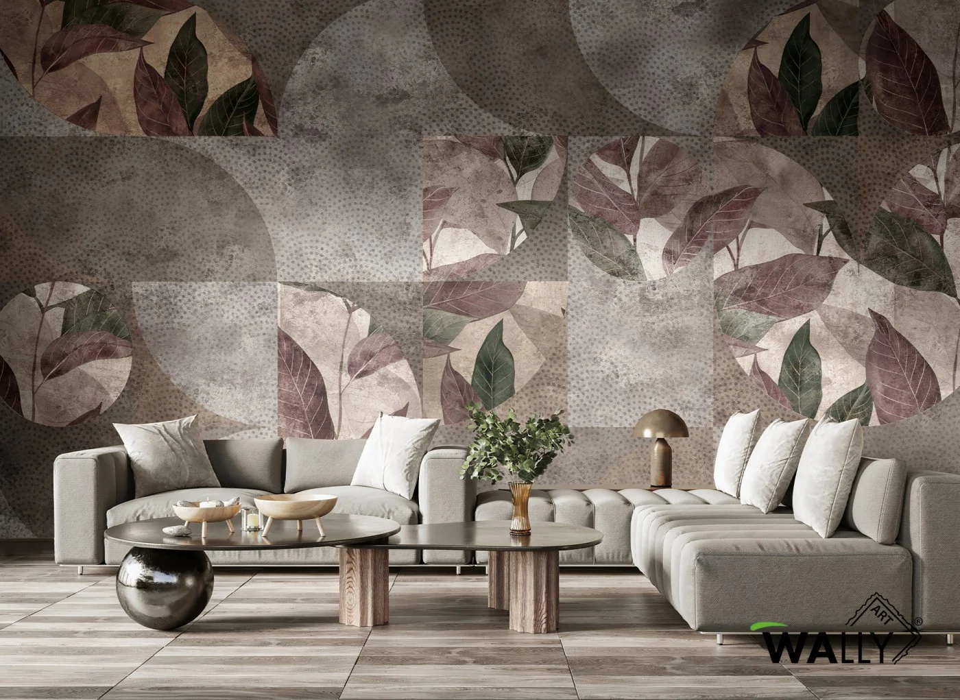 Carta da parati geometrica raffinata EUCLIDE per interni moderni