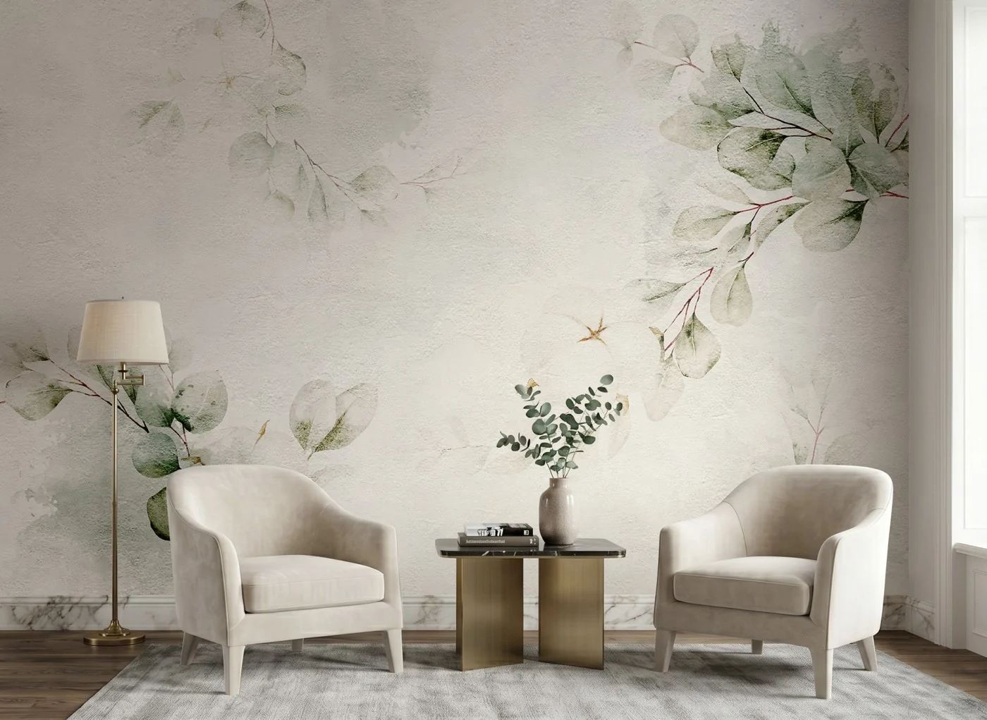 Carta da parati leggera con fiori Agnes Variante Colore 01