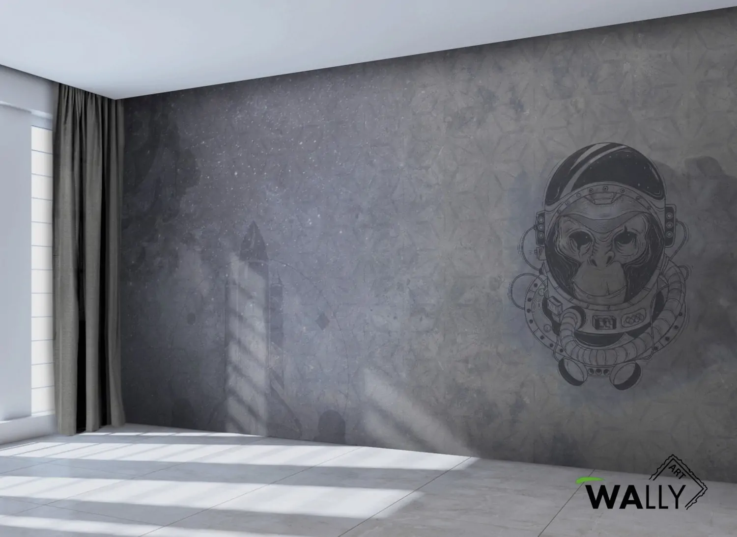 Carta da parati wallpaper Space Monkey