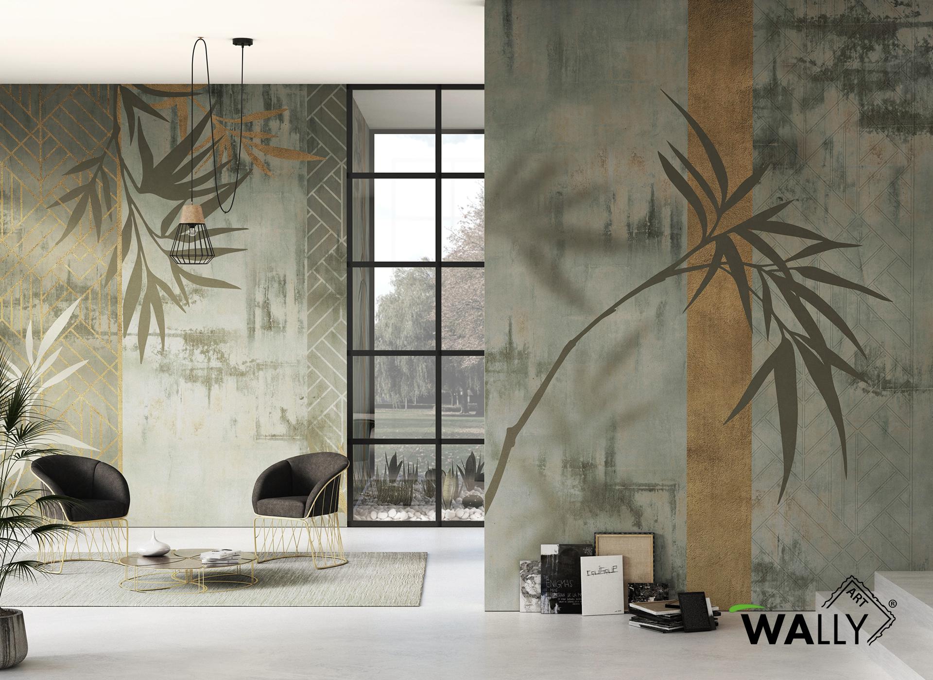 Elegant living room wallpaper CORINNE by WallyArt