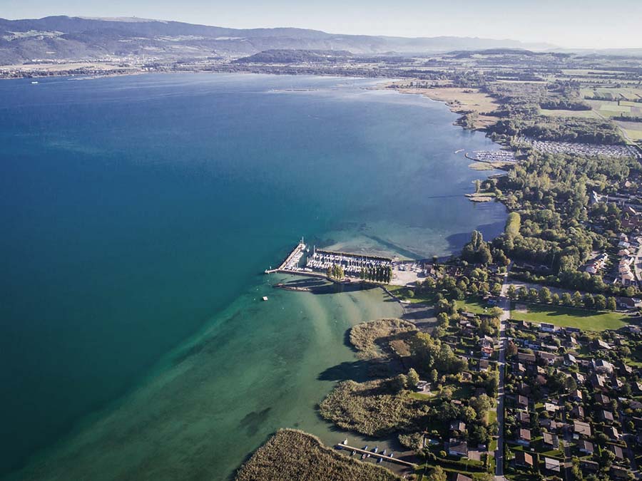 Porto di Cudrefin sul Lago di Neuchâtel in Svizzera