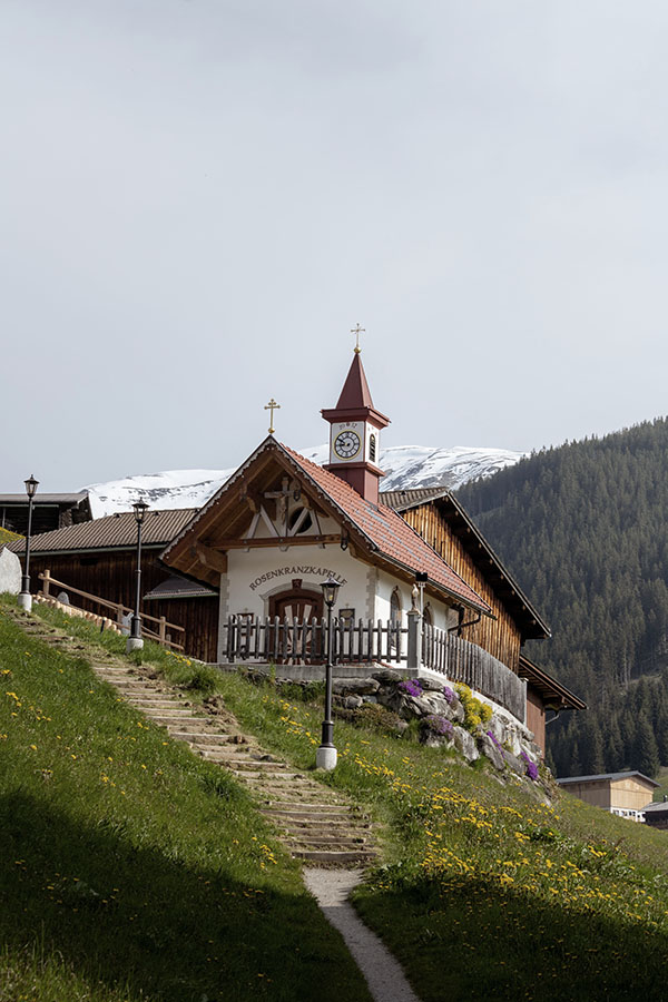 Paesaggio alpino di Tux, località dell’Hotel Sonnleiten in Austria