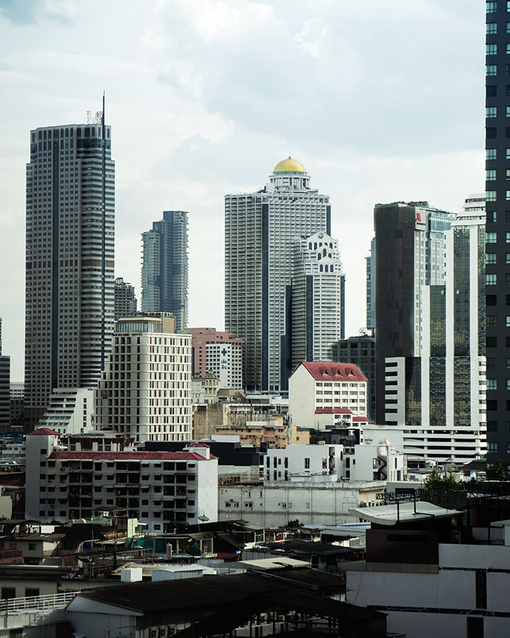 Veduta dei grattacieli di Bangkok in Thailandia
