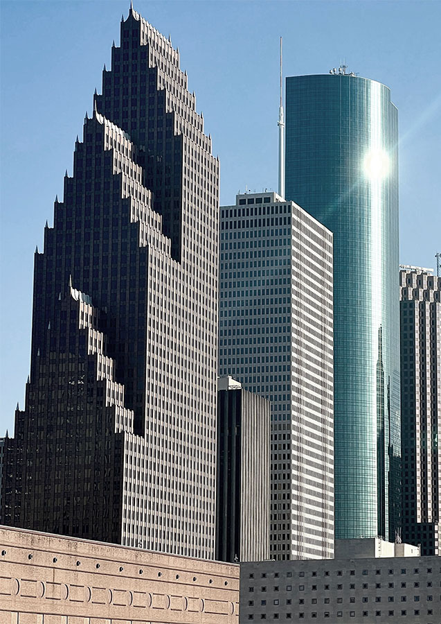 Veduta dello skyline di Houston in Texas