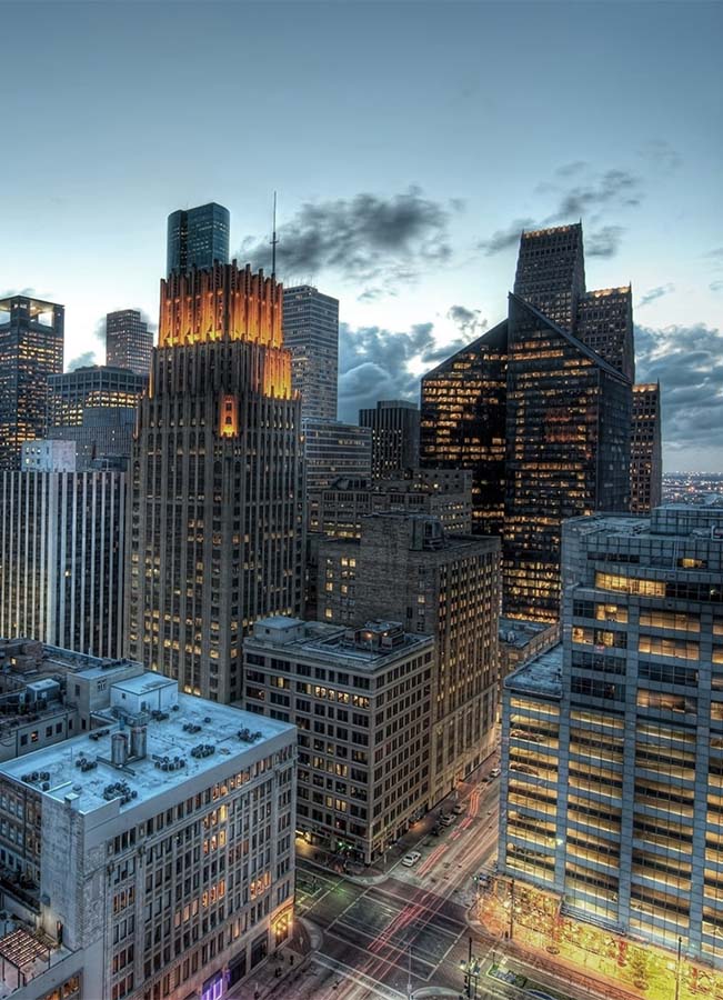 Grattacieli e skyline di Houston in Texas