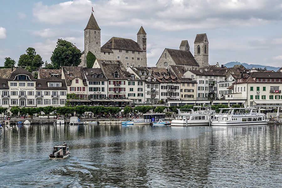 Veduta di Rapperswil-Jona in Svizzera